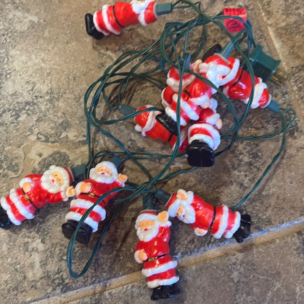 Santa blow mold lights